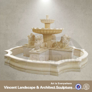 Grande fontaine en pierre blanche en marbre animal VLF-N032R